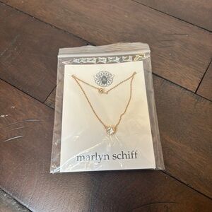 Marlyn Schiff Necklace Double Layered 16 plus‎ 3 inch extender - New in package